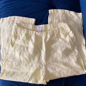 Light Yellow Linen Pants